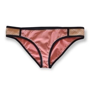 Bar III Stitched Bikini Bottoms - Salmon Pink - L